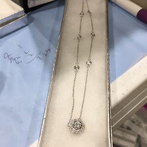 Round pendent with clear stone beautiful